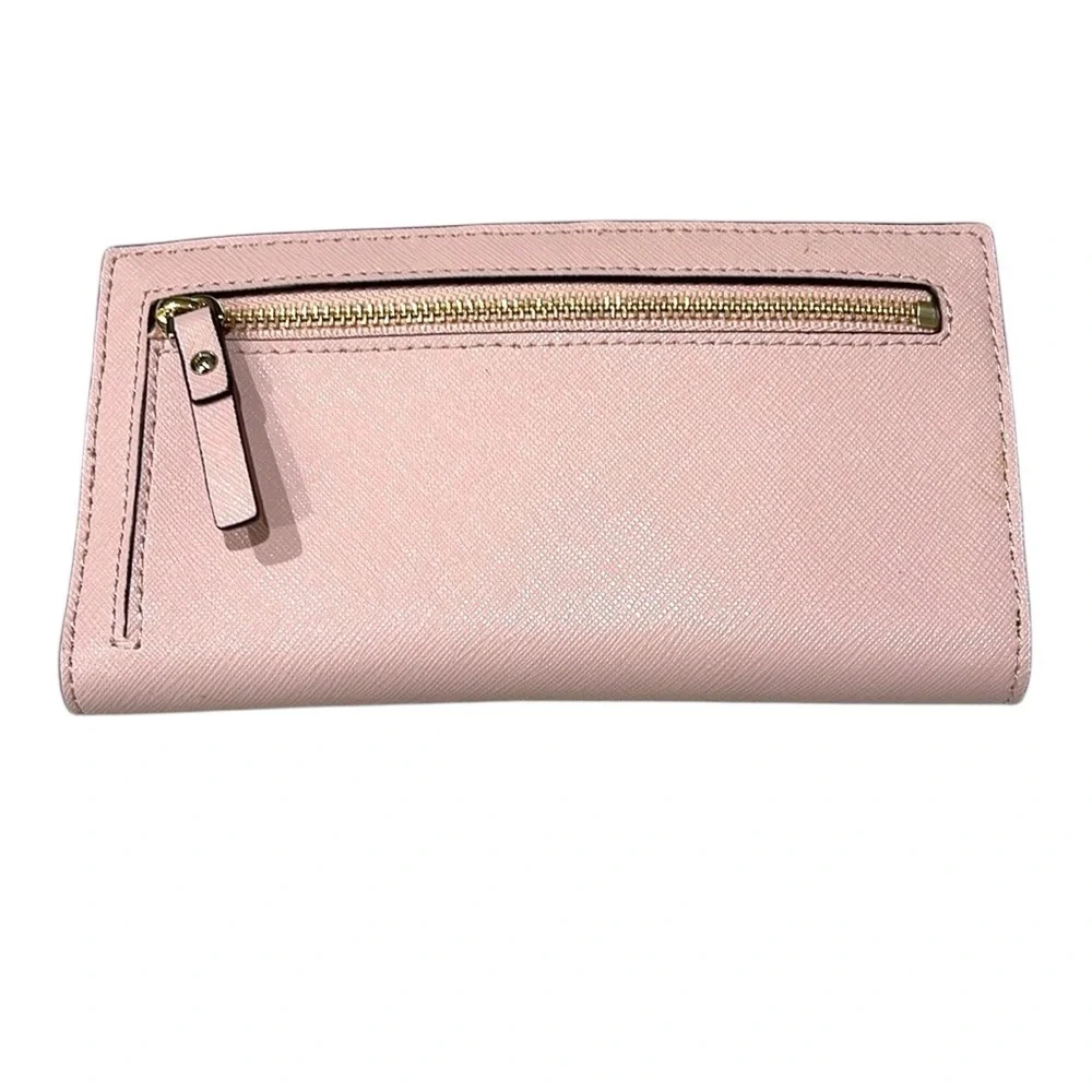 Kate Spade Laurel Way Jeweled Bow Leather Wallet Pink